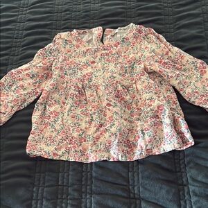 Haute Hippie Pink and White Floral Blouse with Vintage Charm